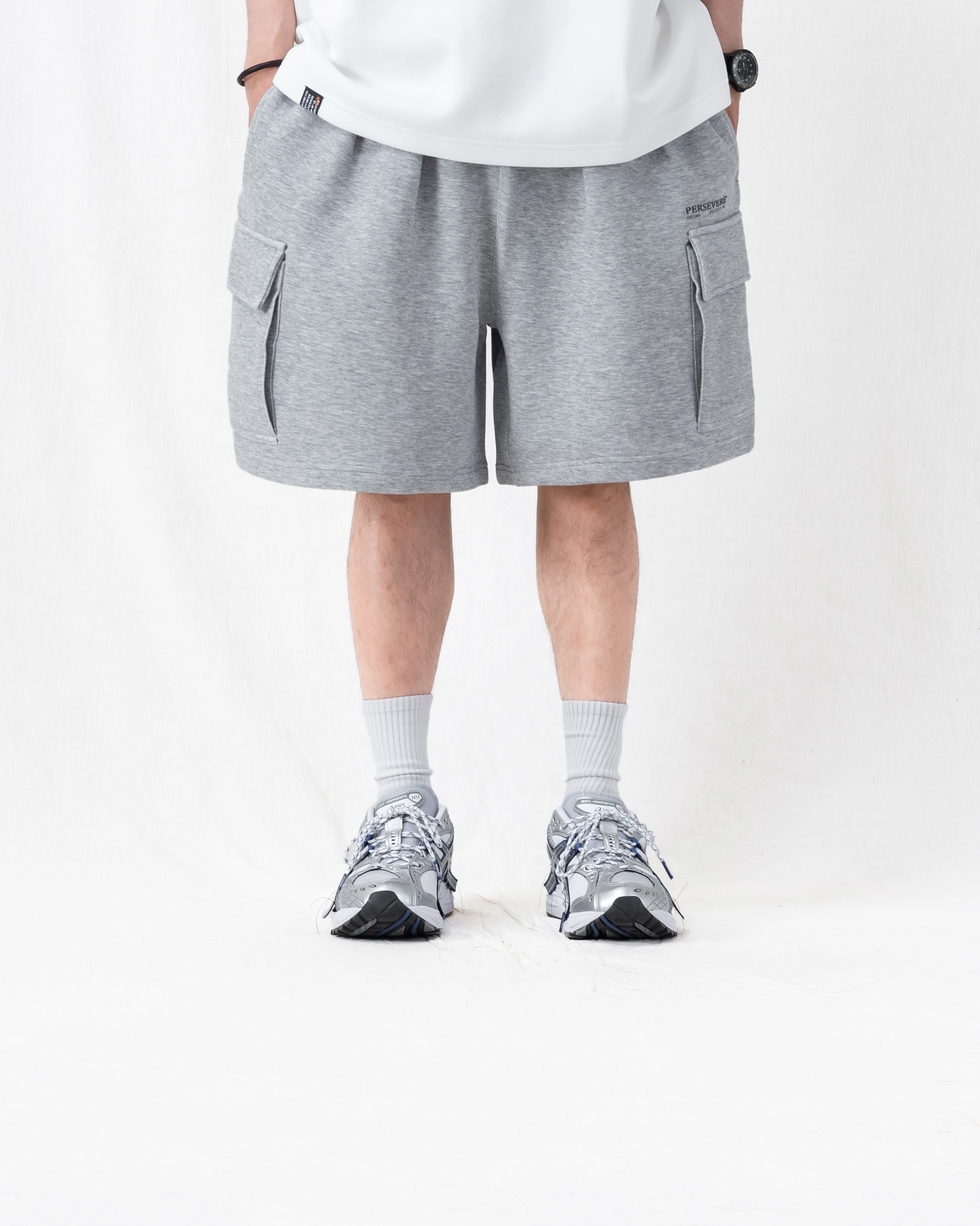 <整套再折$200!!>Persevere Loose-fit Cotton Shorts 厚磅 棉質 短褲 兩色