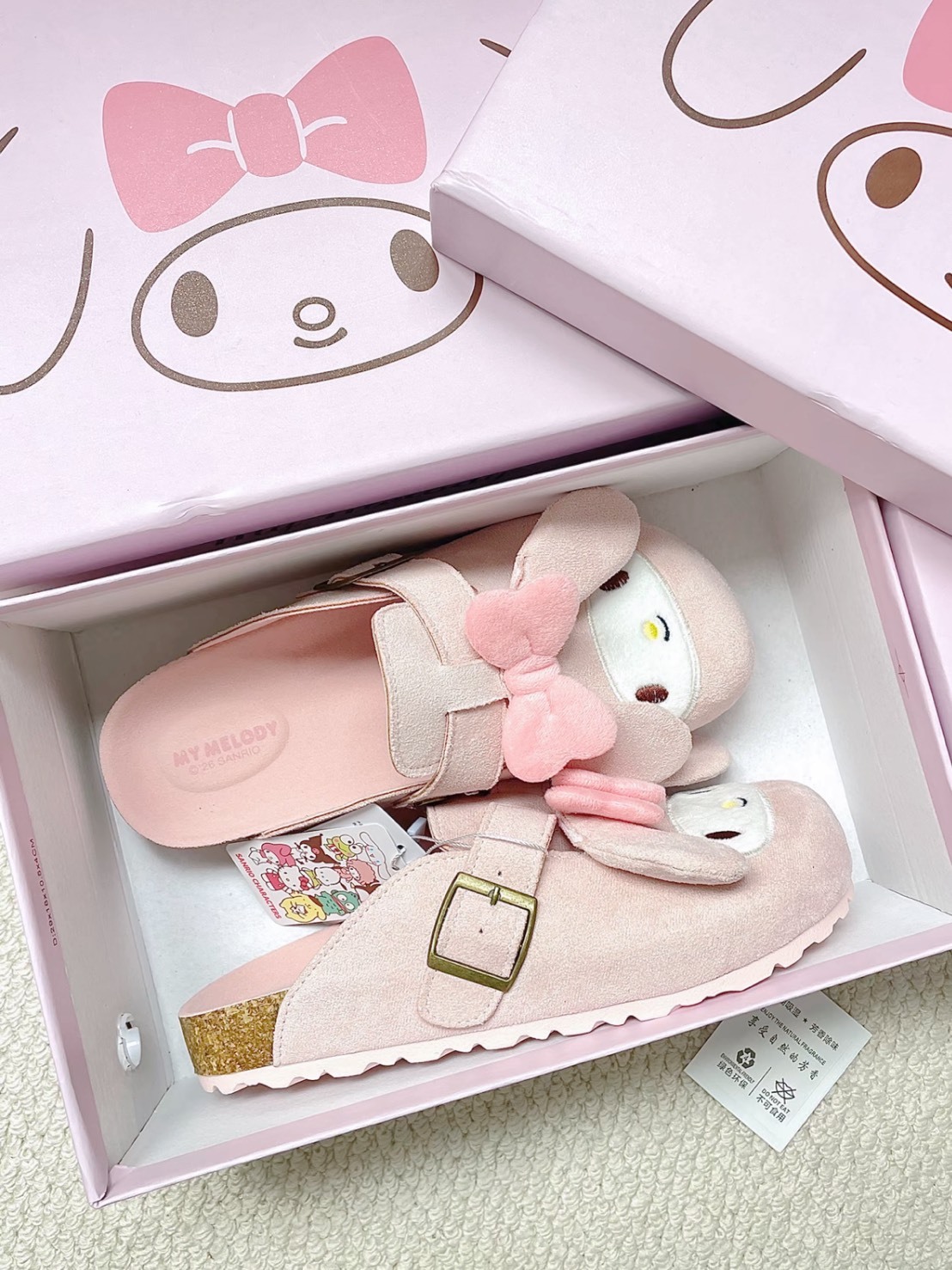 正版授權 SANRIO 最新發售 美樂蒂 軟木 勃肯鞋