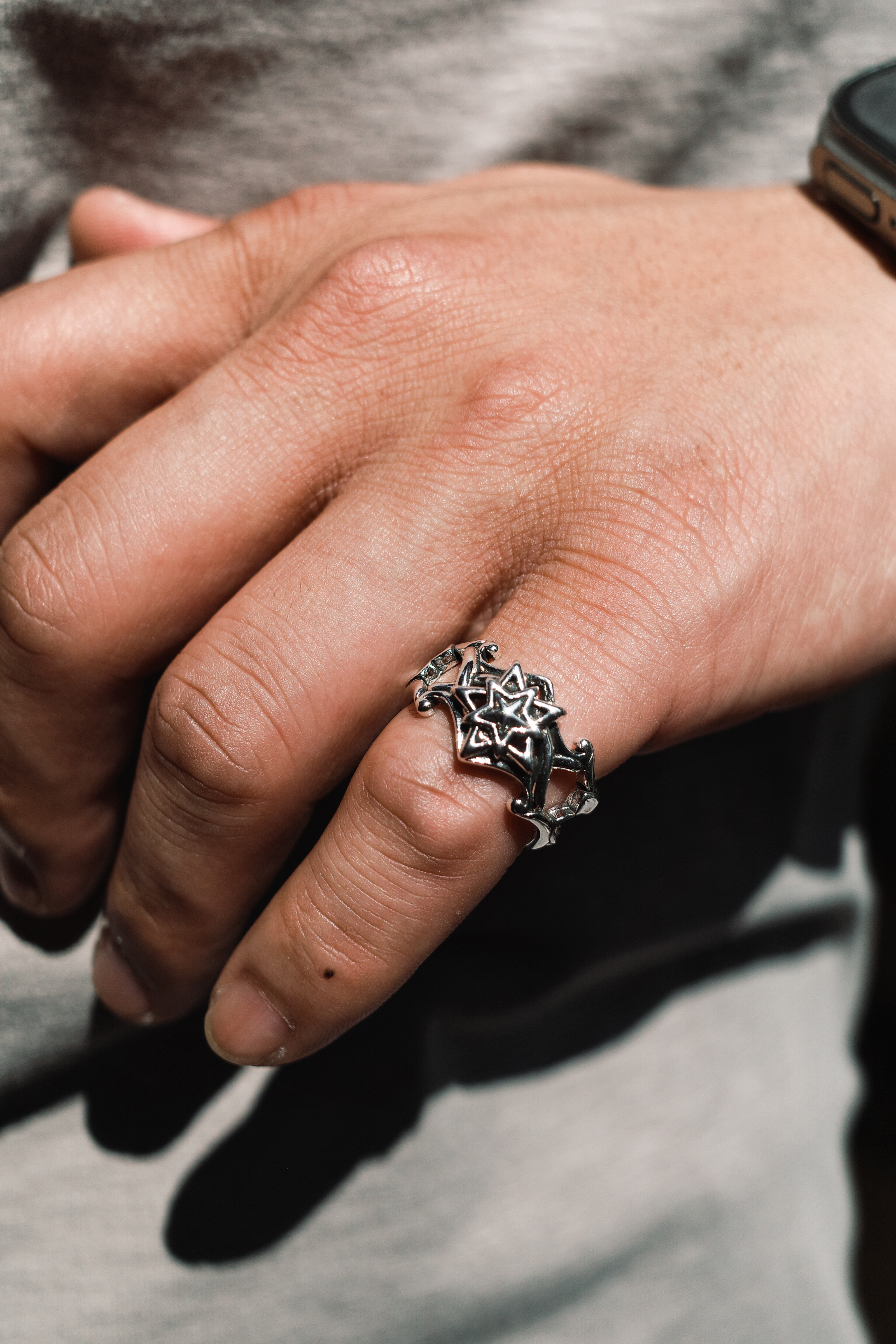 『Always_Good』十字花紋 銅鍍銀 戒指