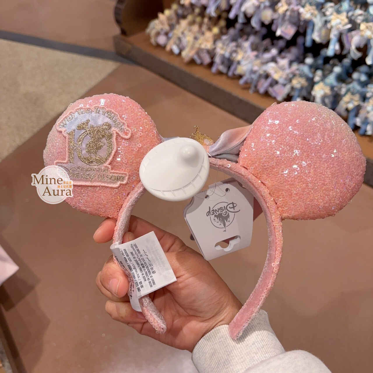 10歲生日慶典 炫彩系列 米奇 Mickey 米妮 Minnie 蝴蝶結 耳朵造型 髮圈 髮箍 -上海迪士尼樂園