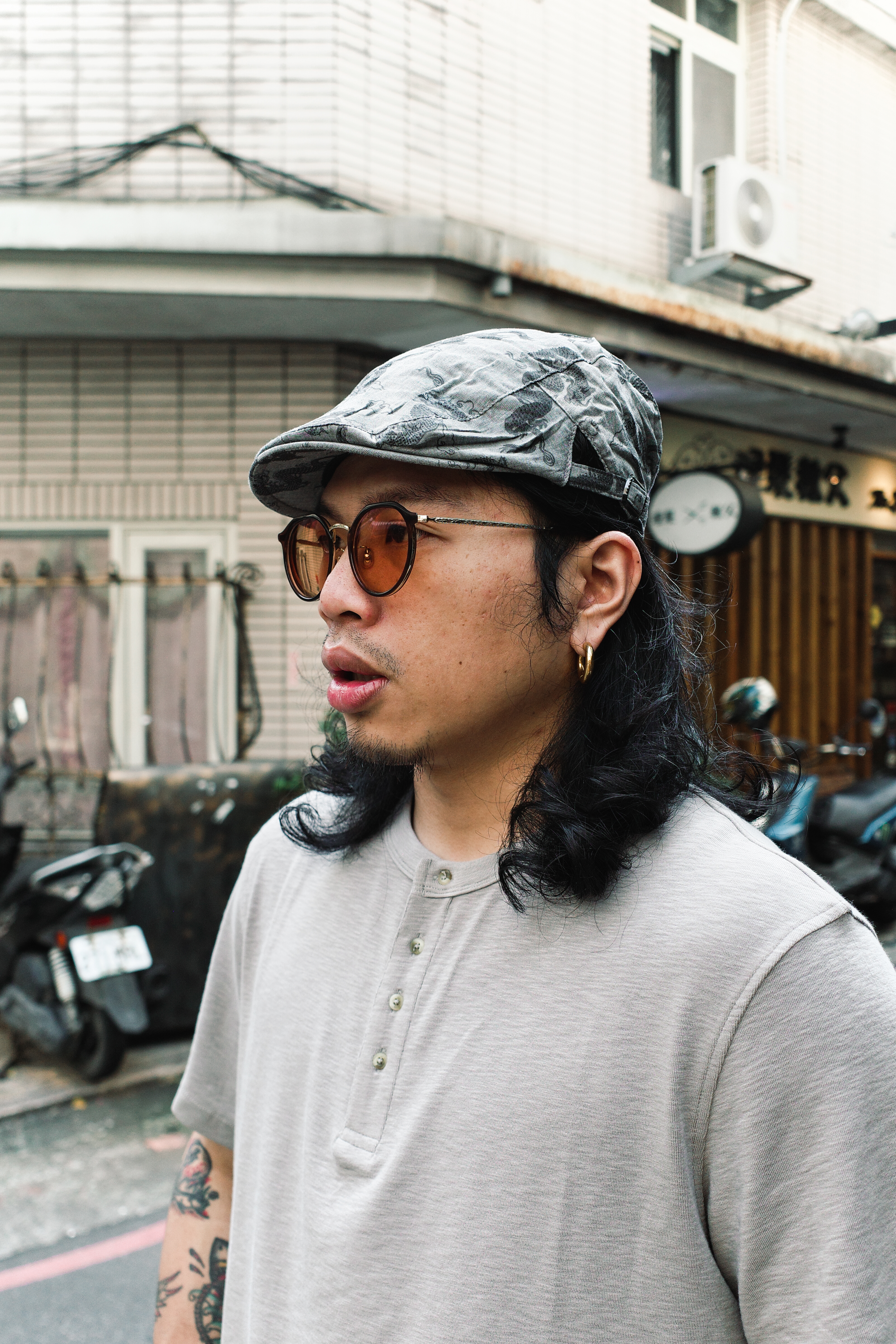 『Always_Good』龍 滿版 刺繡 小偷帽 貝雷帽