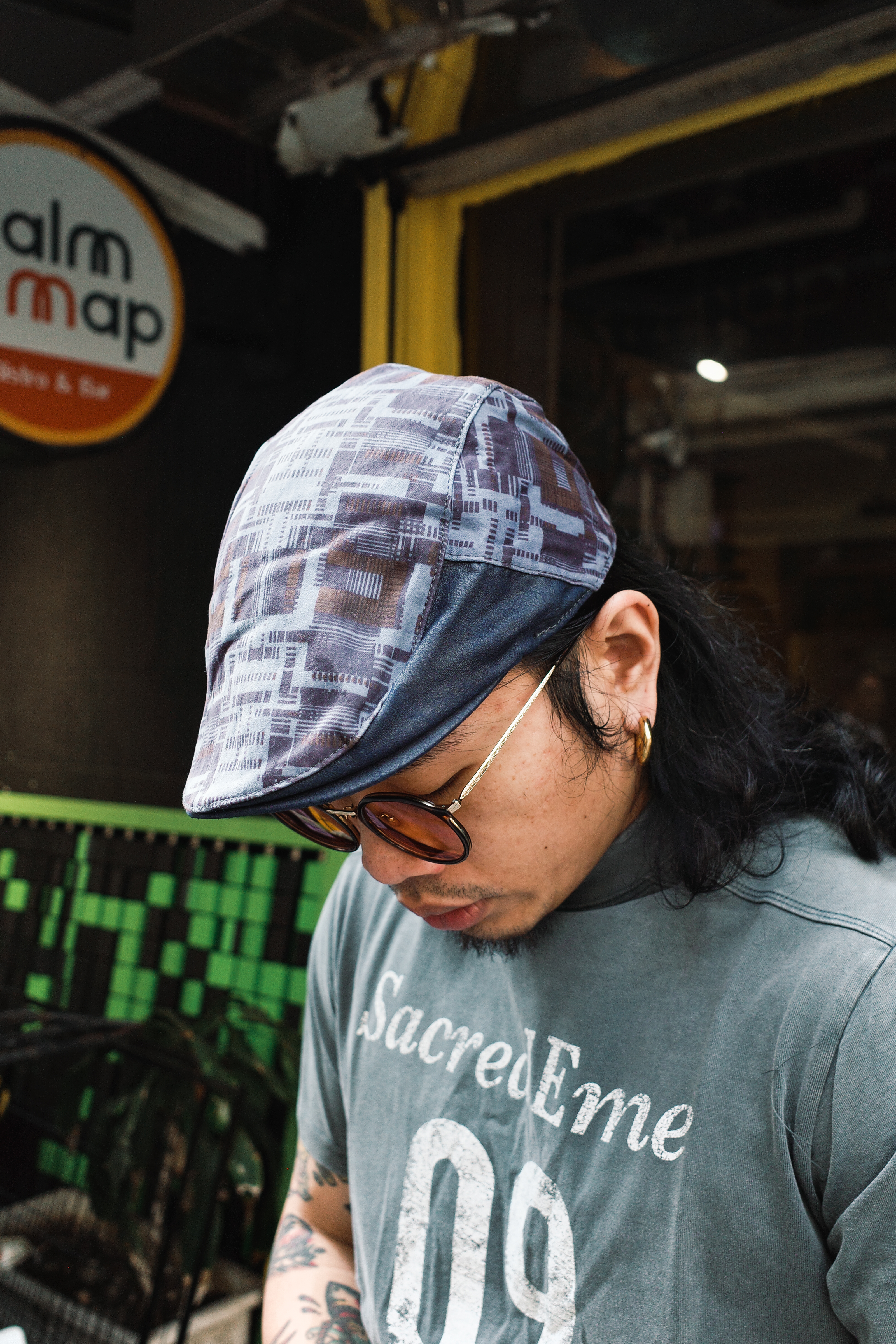 『Always_Good』幾何線條 撞色 小偷帽