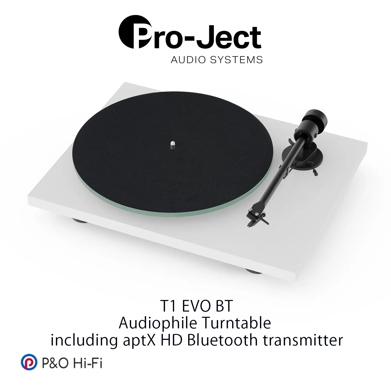 Pro-Ject T1 EVO BT 內置藍牙 aptX HD 黑膠唱盤 (3色)