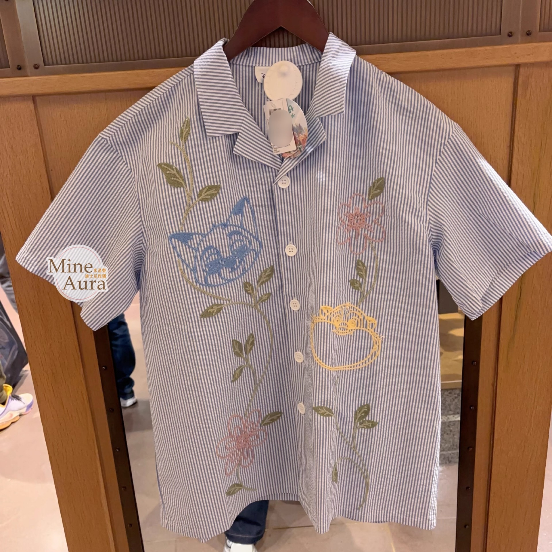 胡尼克 Nick 狐狸 圖案 直條紋 襯衫 上衣 動物方城市 Zootopia -上海迪士尼樂園