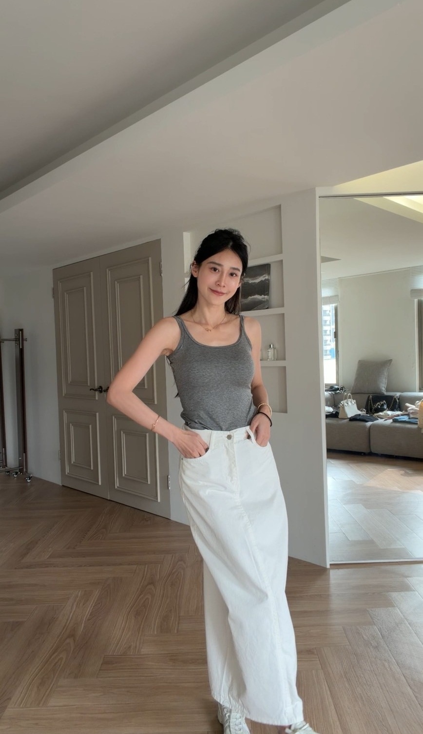 ｜韓國｜超顯瘦牛仔長裙