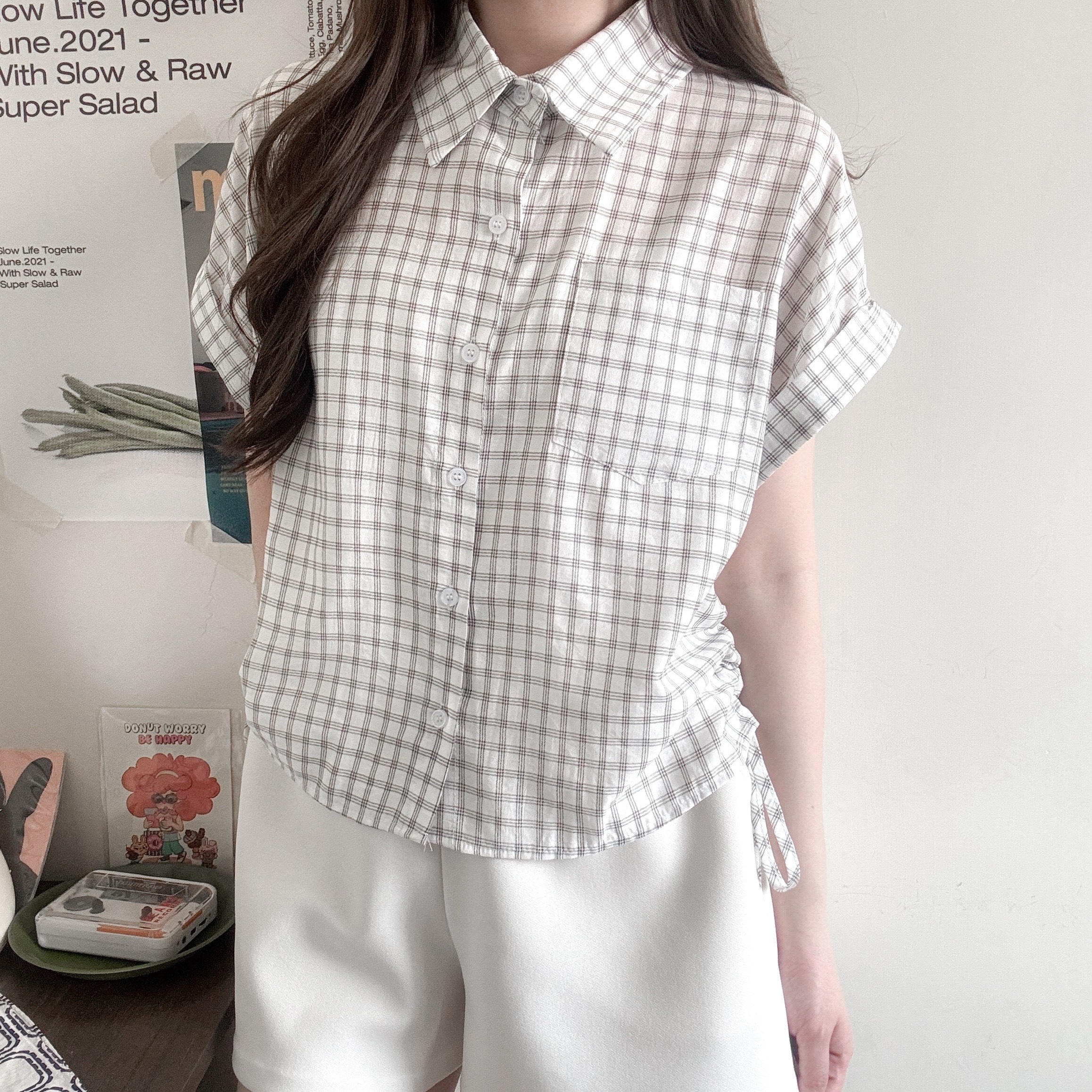 束繩格仔恤衫