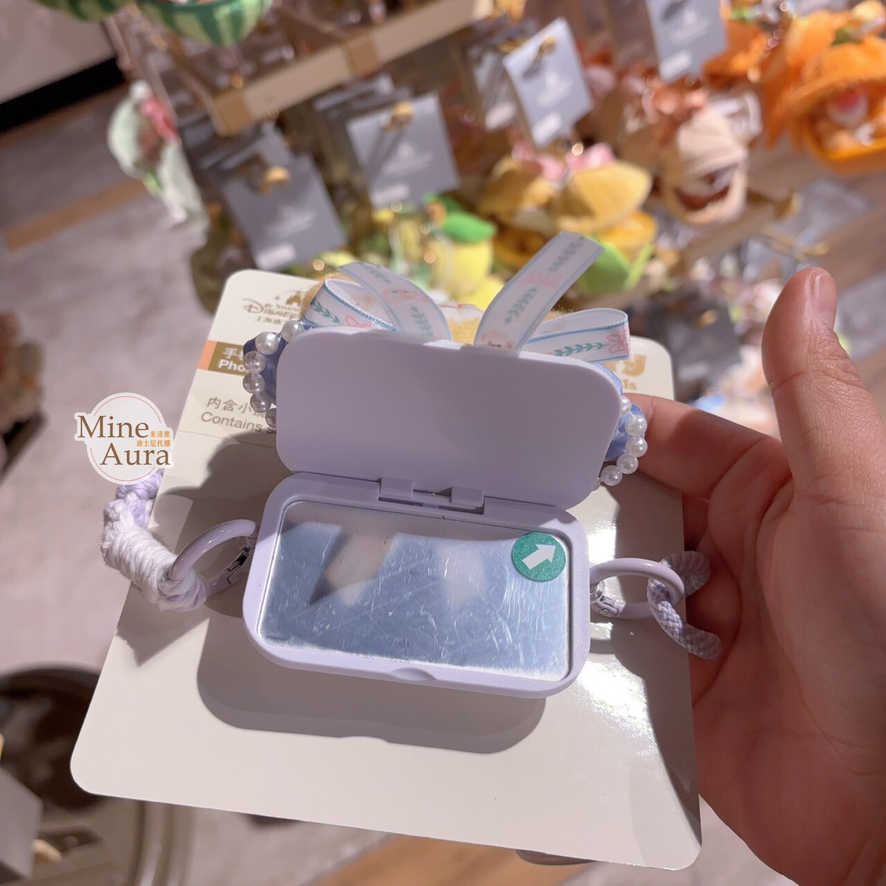 10歲生日慶典 可琦安 餅乾 CookieAnn 大頭造型 小鏡子設計 手機背夾 -上海迪士尼樂園