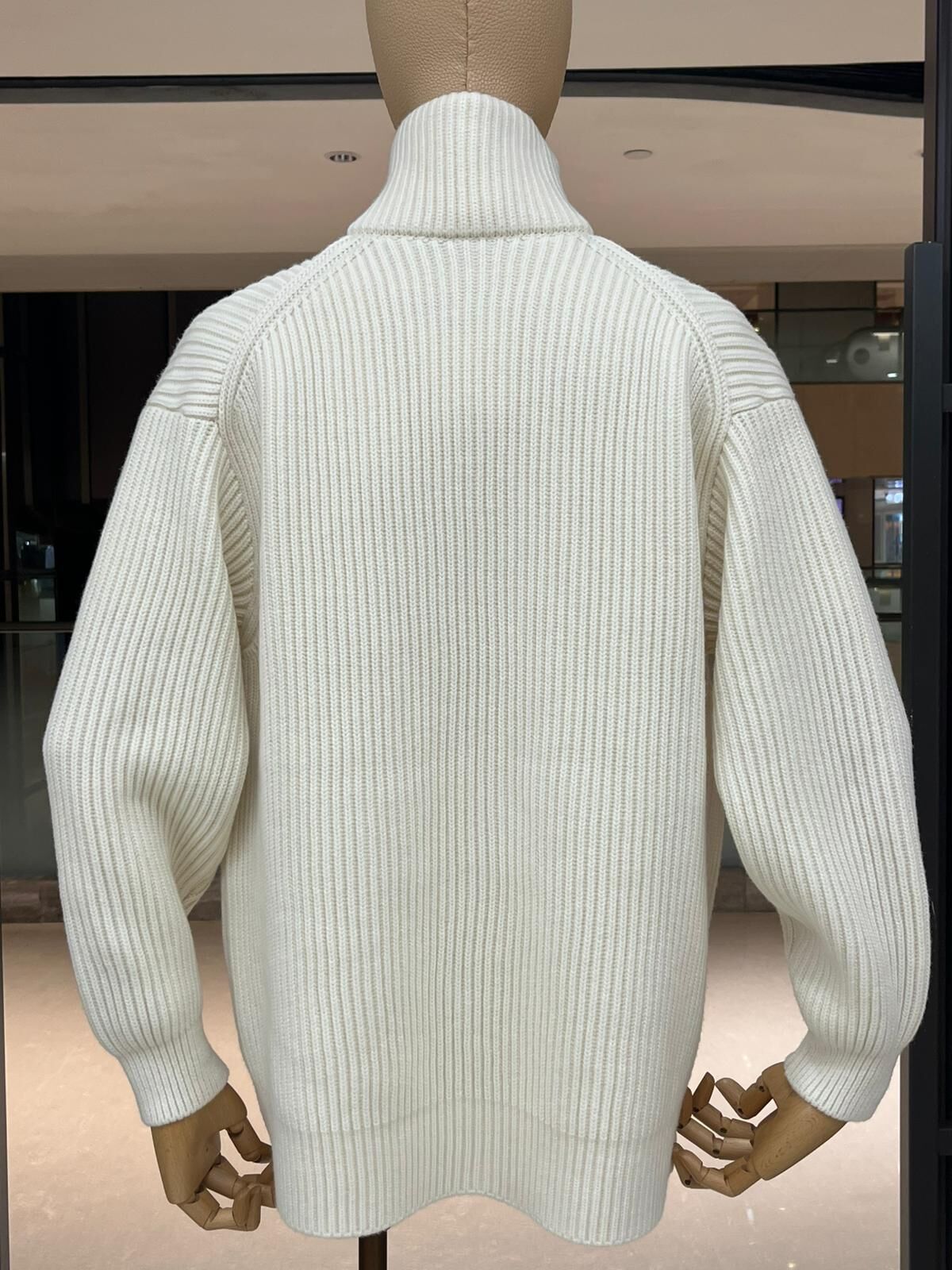 Wool knit jacket blanc naturel #36 #42 （可預訂size）