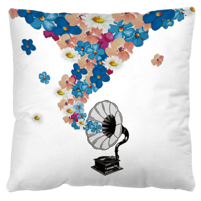 E80 BZ3507 BZ3993  絨布抱枕套  音樂主題靠枕 沙發抱枕套 北歐風居家裝飾