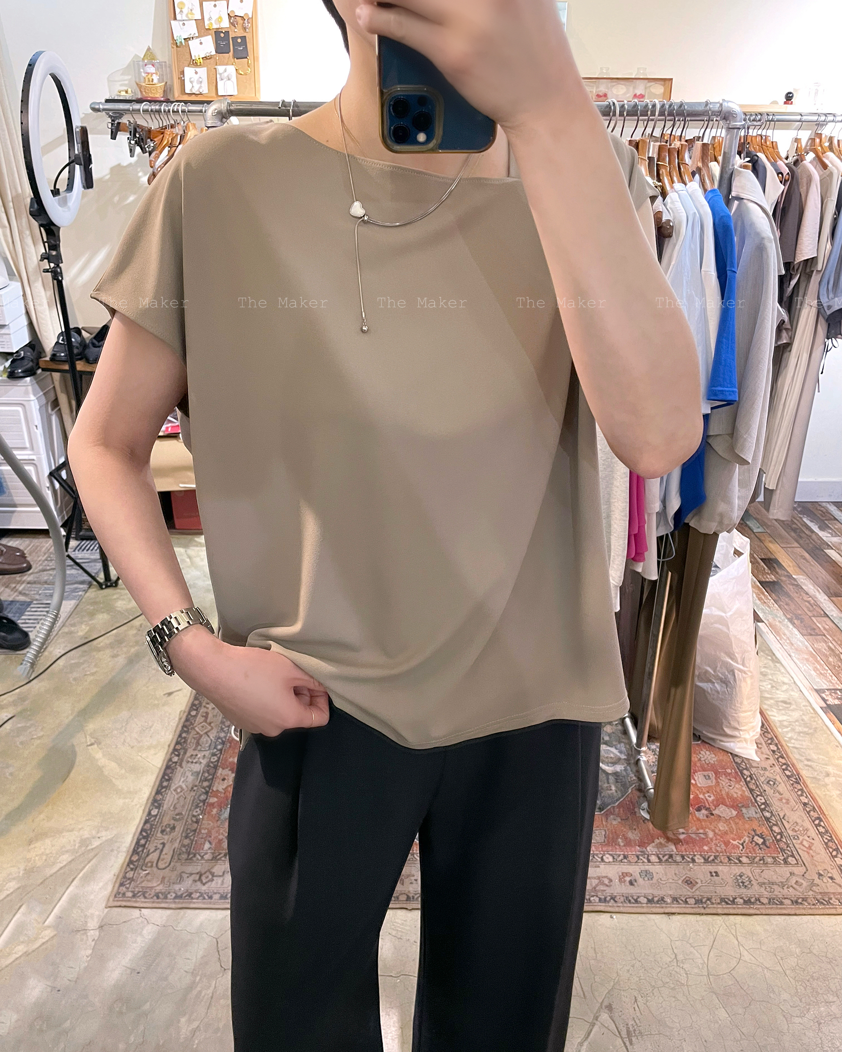 🎱 簡約百搭L領Top 🎱