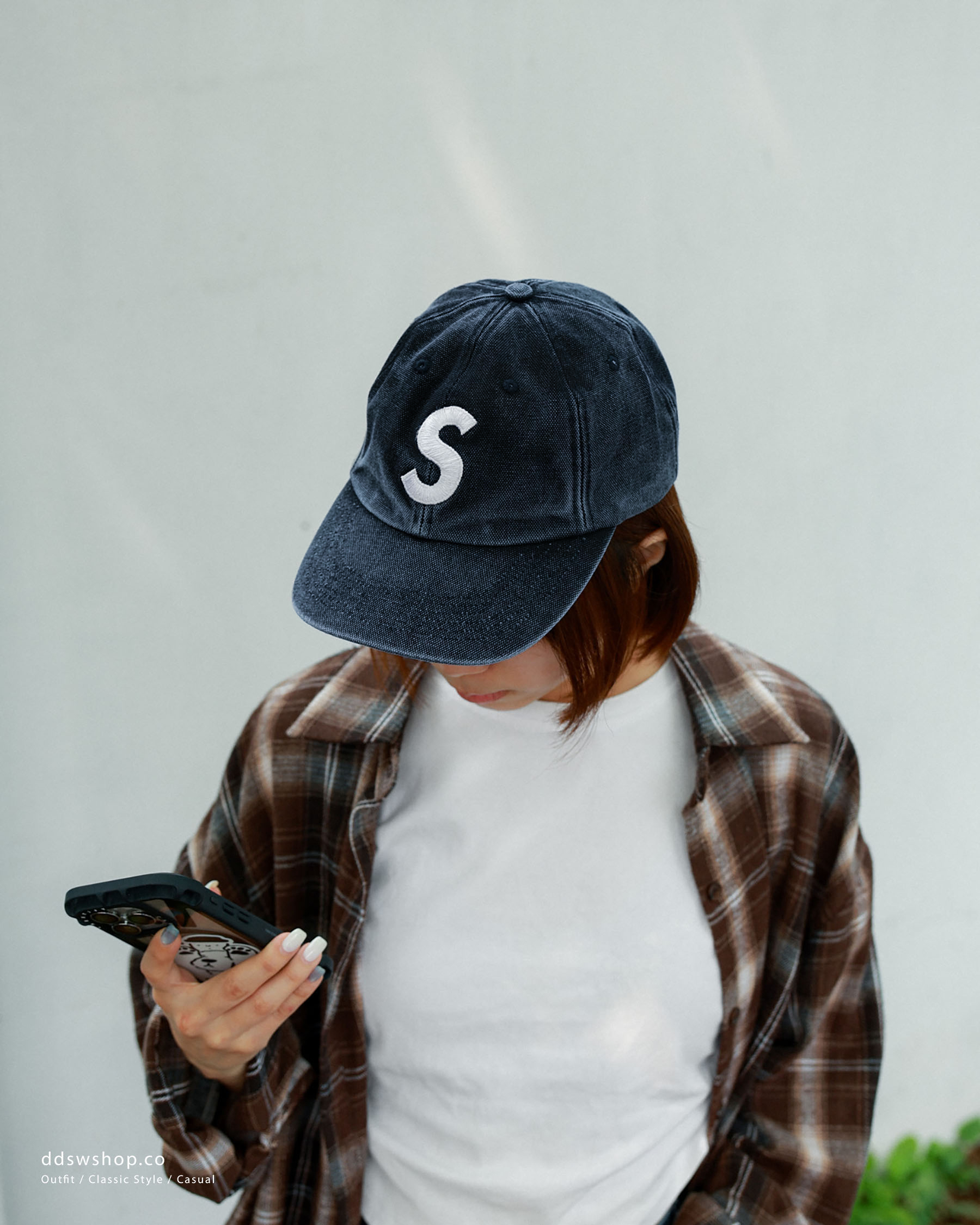 "現貨" SUPREME PIGMENT COATED S LOGO 6-PANEL 水洗感六分割帽