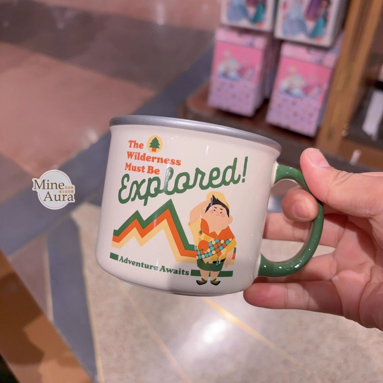 天外奇蹟 Up 圖案 陶瓷馬克杯 水杯 -上海迪士尼樂園