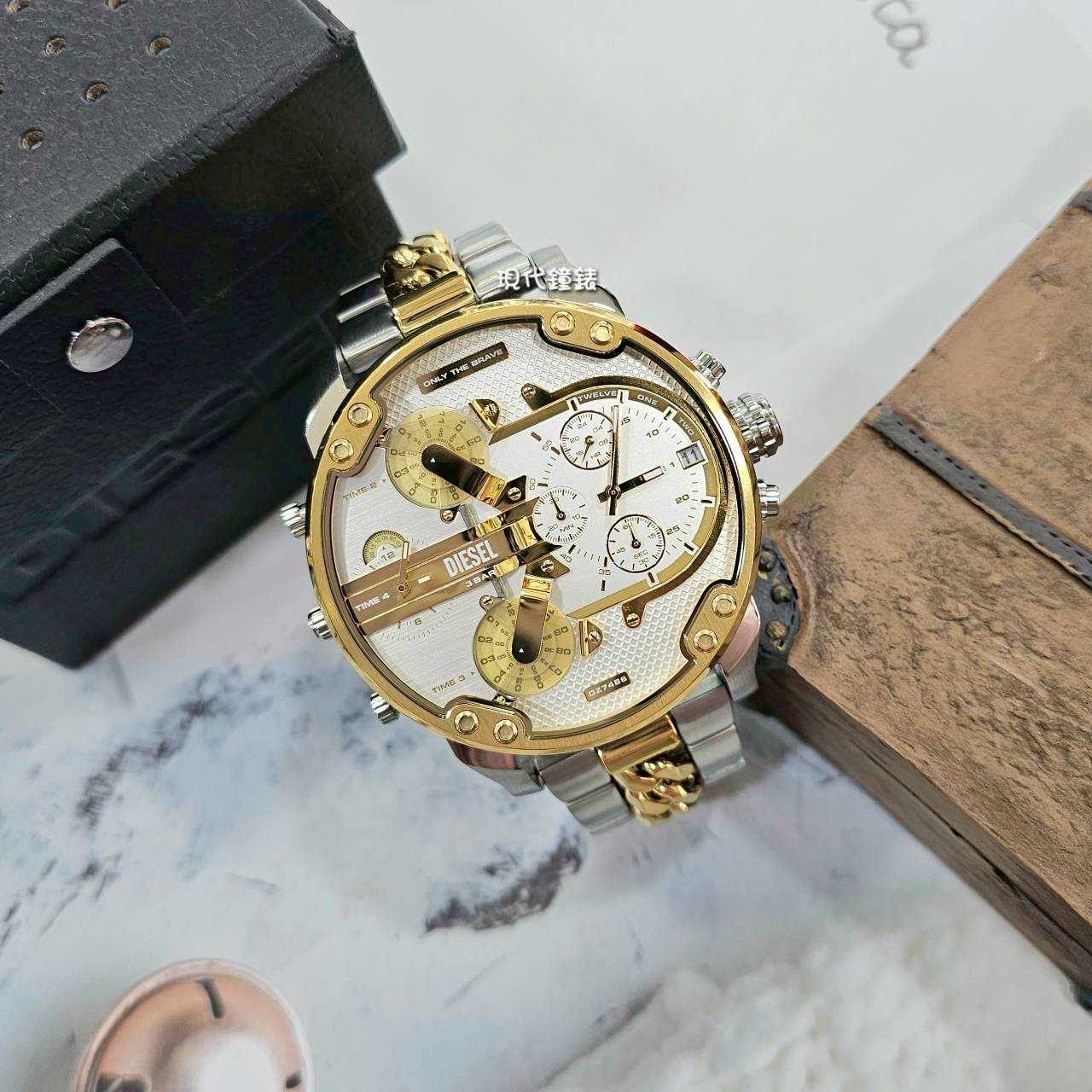 【DIESEL】爹地Daddy-Gold DZ7486 57mm 現代鐘錶