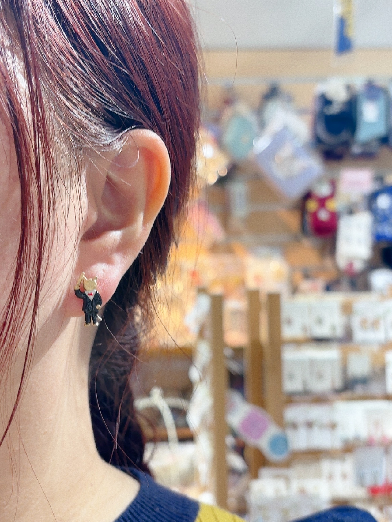 貓咪指揮家耳環