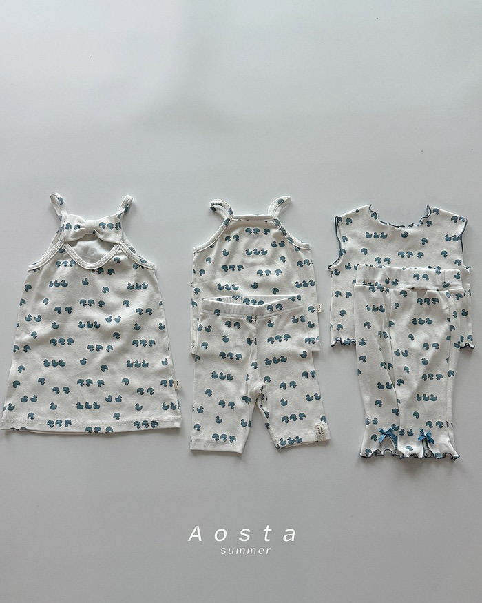 正韓夏AOSTA 四色撞色捲邊喇叭褲