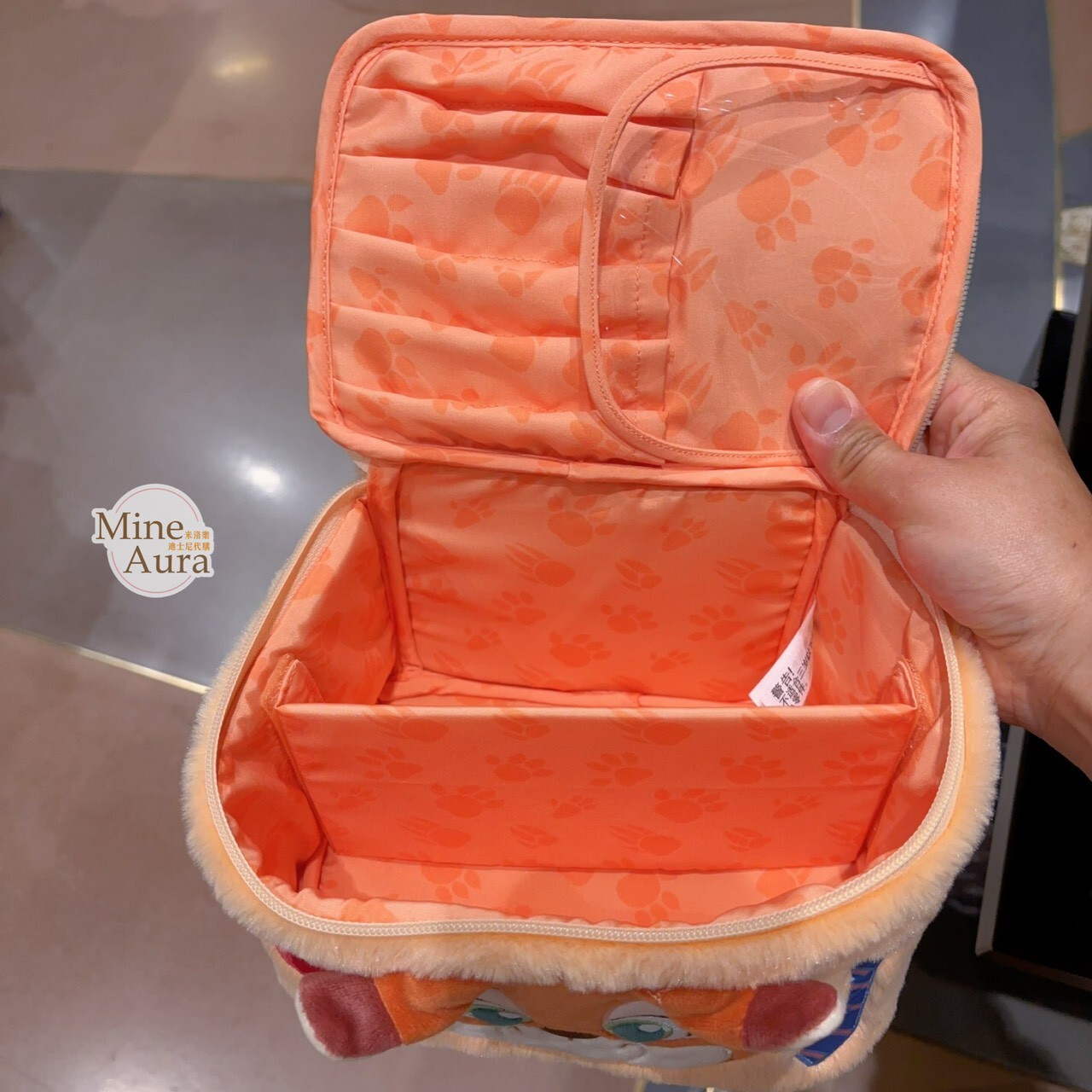 胡尼克 Nick 狐狸 絨毛造型 手提收納包 化妝包 動物方城市 Zootopia -上海迪士尼樂園