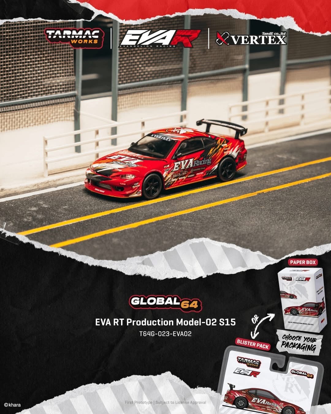 預訂 Pre Order - Tarmac Works EVA RT PRODUCTION MODEL-02 S15