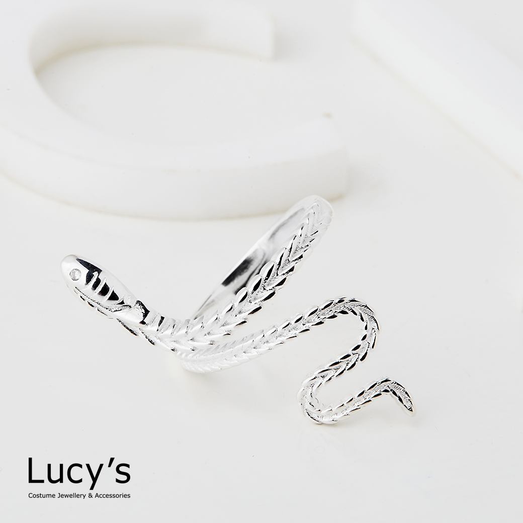 925純銀 靈蛇纏繞 開口戒 (123467)