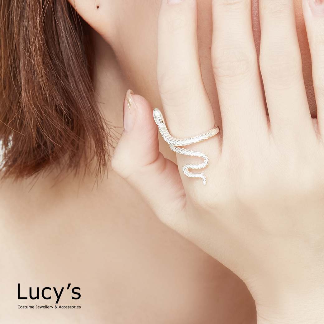 925純銀 靈蛇纏繞 開口戒 (123467)