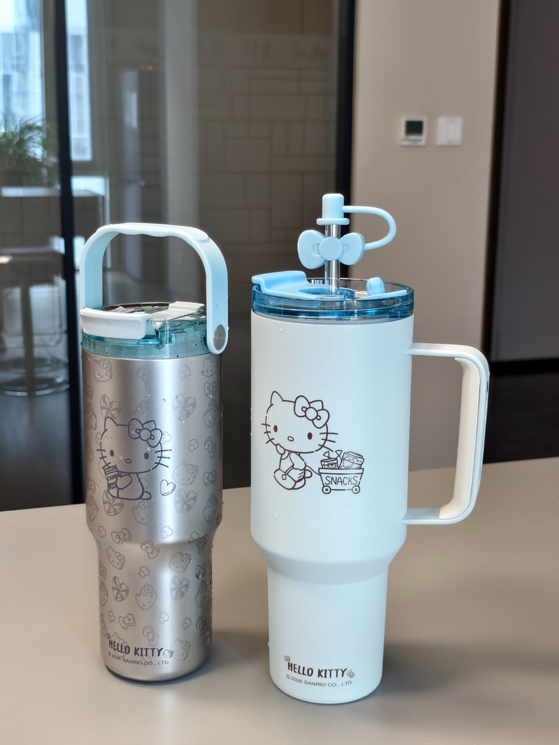 正版授權 HELLOKITTY 吸管杯 保溫杯 兩件 禮盒組