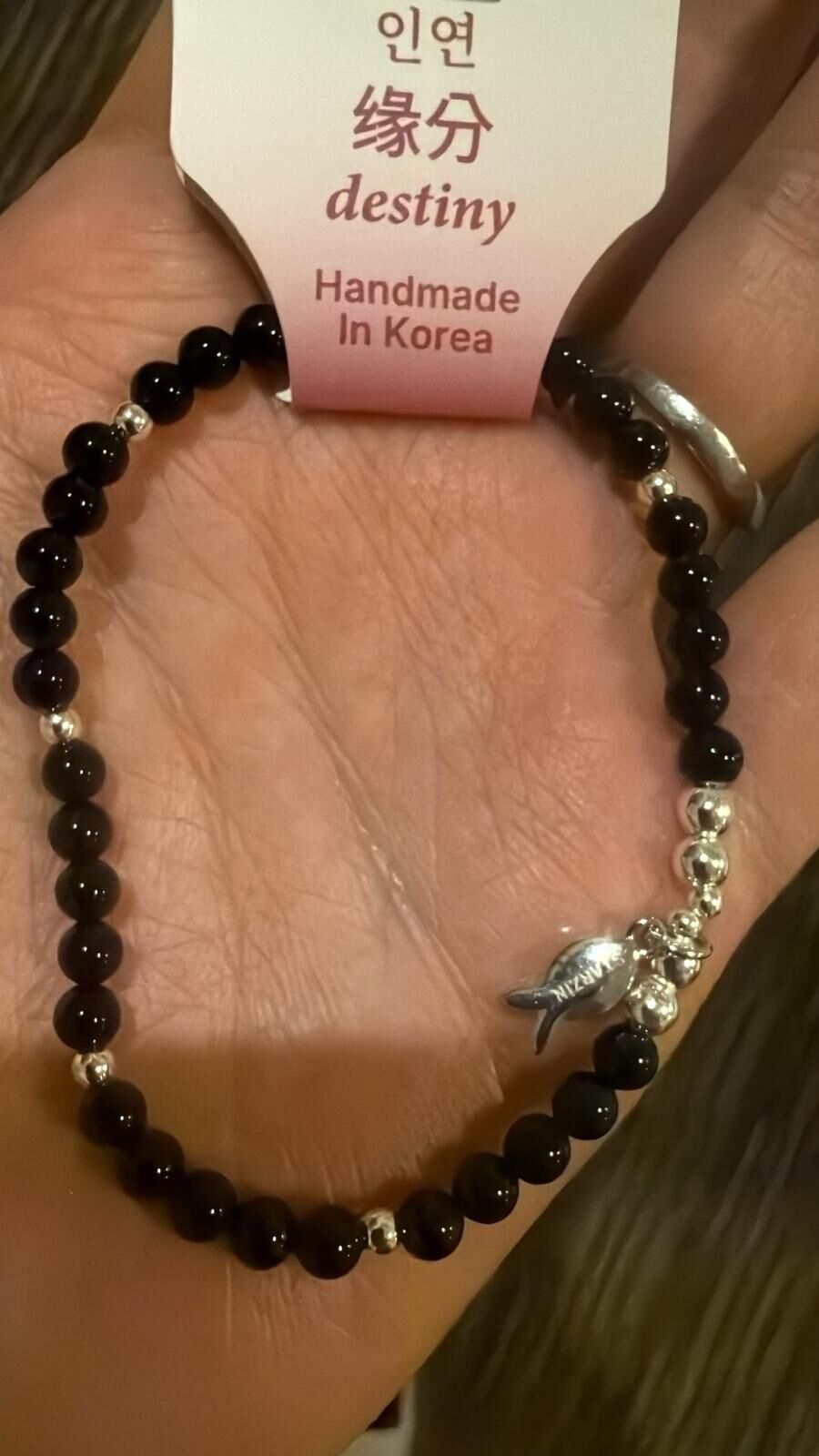 YJ012 黑瑪瑙小魚學習手串