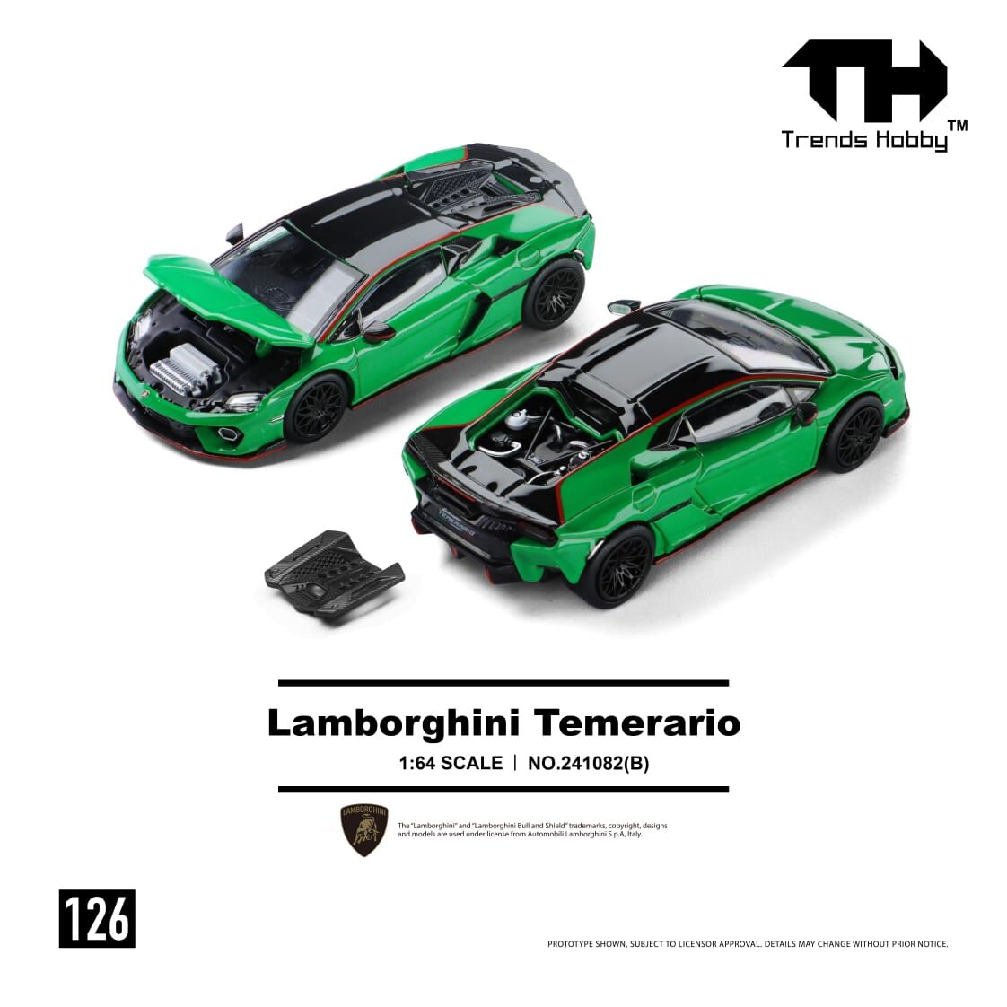 預訂 Pre Order - Trends Hobby Diecast 1/64 Lamborghini Temerario- Green