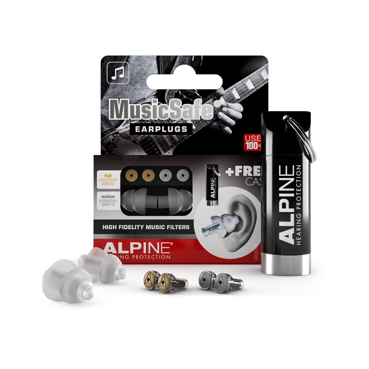 荷蘭頂尖 ALPINE  MusicSafe 專業音樂人耳塞  | 保護聽力【 音樂人 | 練團 | 演唱會 | 音樂會必備品 】
