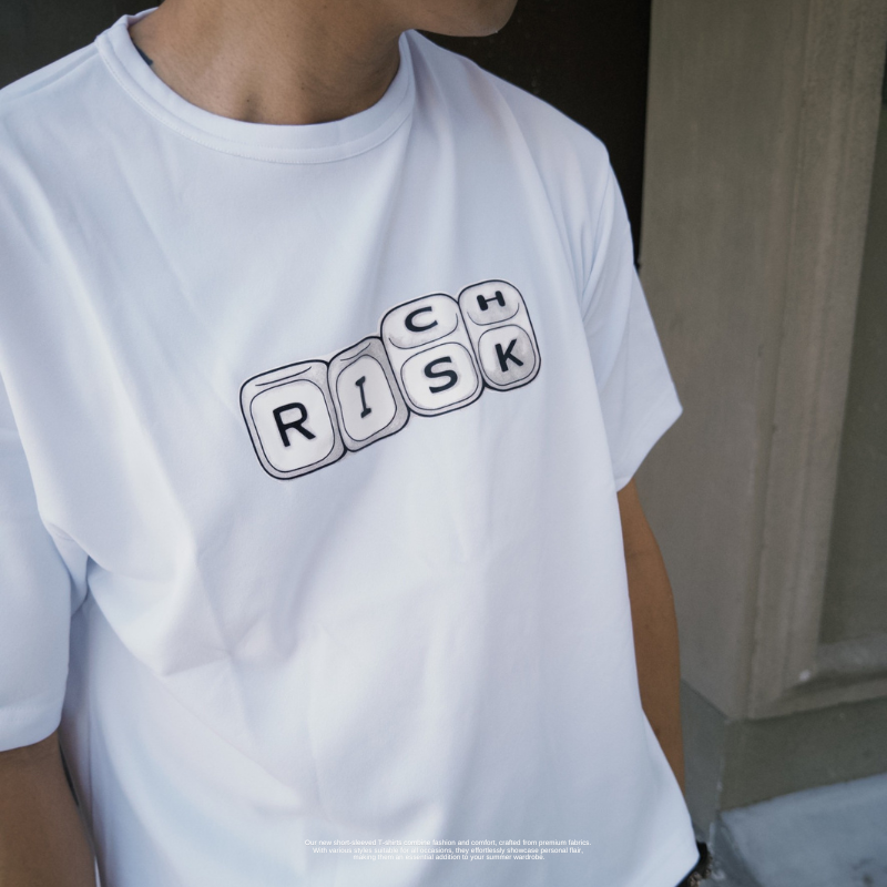 3M涼感砂寬短版型骰子短T