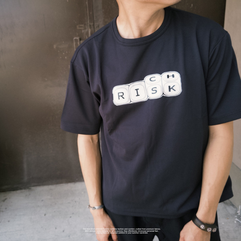 3M涼感砂寬短版型骰子短T