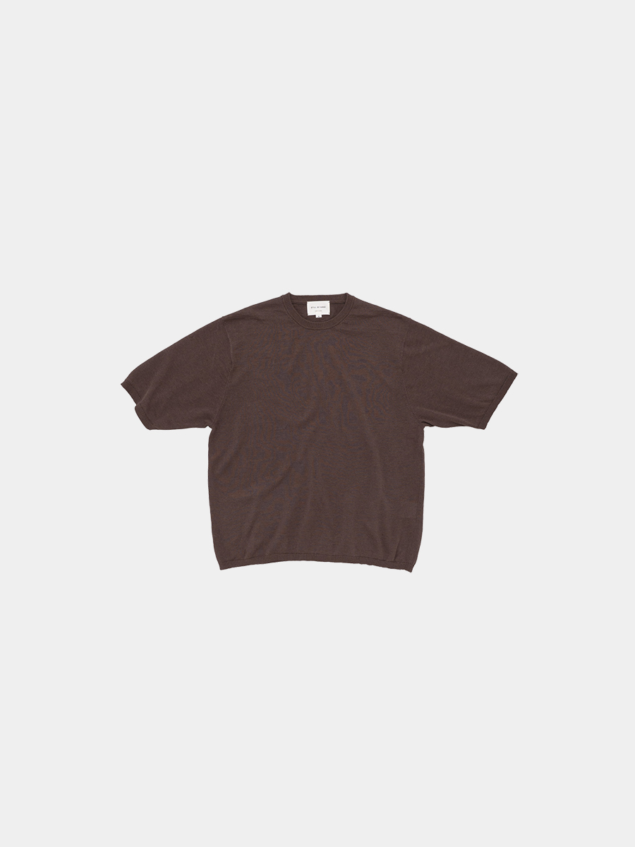 Still By Hand Linen Cotton Knitted T-Shirt KN03262
