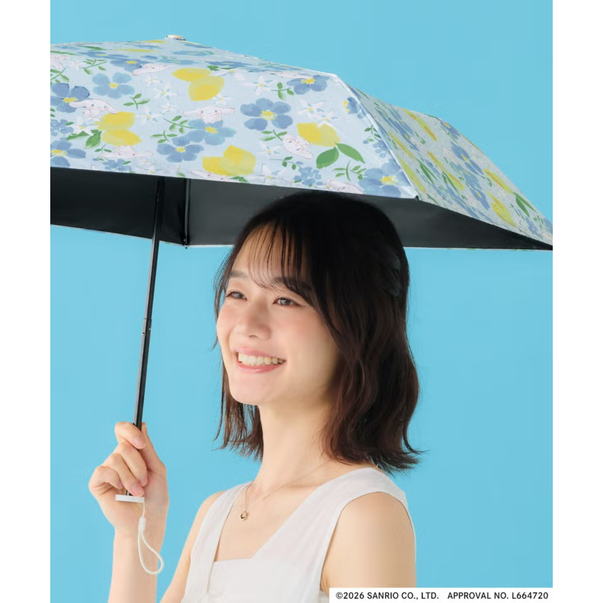 26080-CN Sanrio 玉桂狗 × WPC 晴雨兼用縮骨遮 花卉及水果 #JP-WPC26