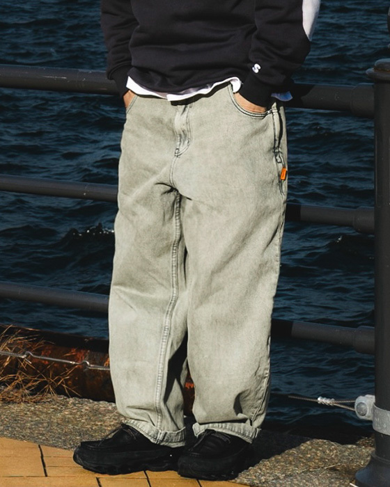 WASHED DENIM PANTS - VINTAGE LIGHT BLUE