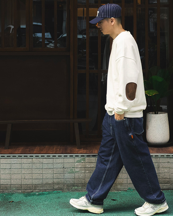 WASHED DENIM PANTS - INDIGO BLUE