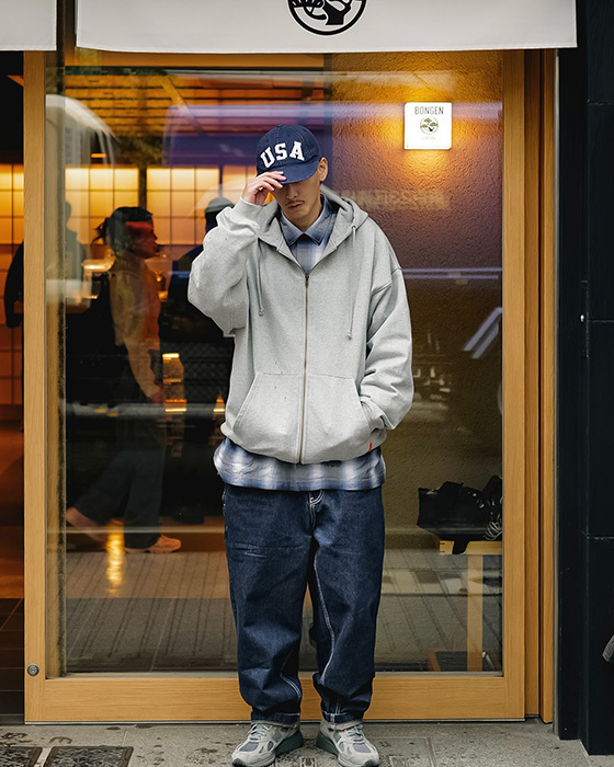 WASHED DENIM PANTS - INDIGO BLUE