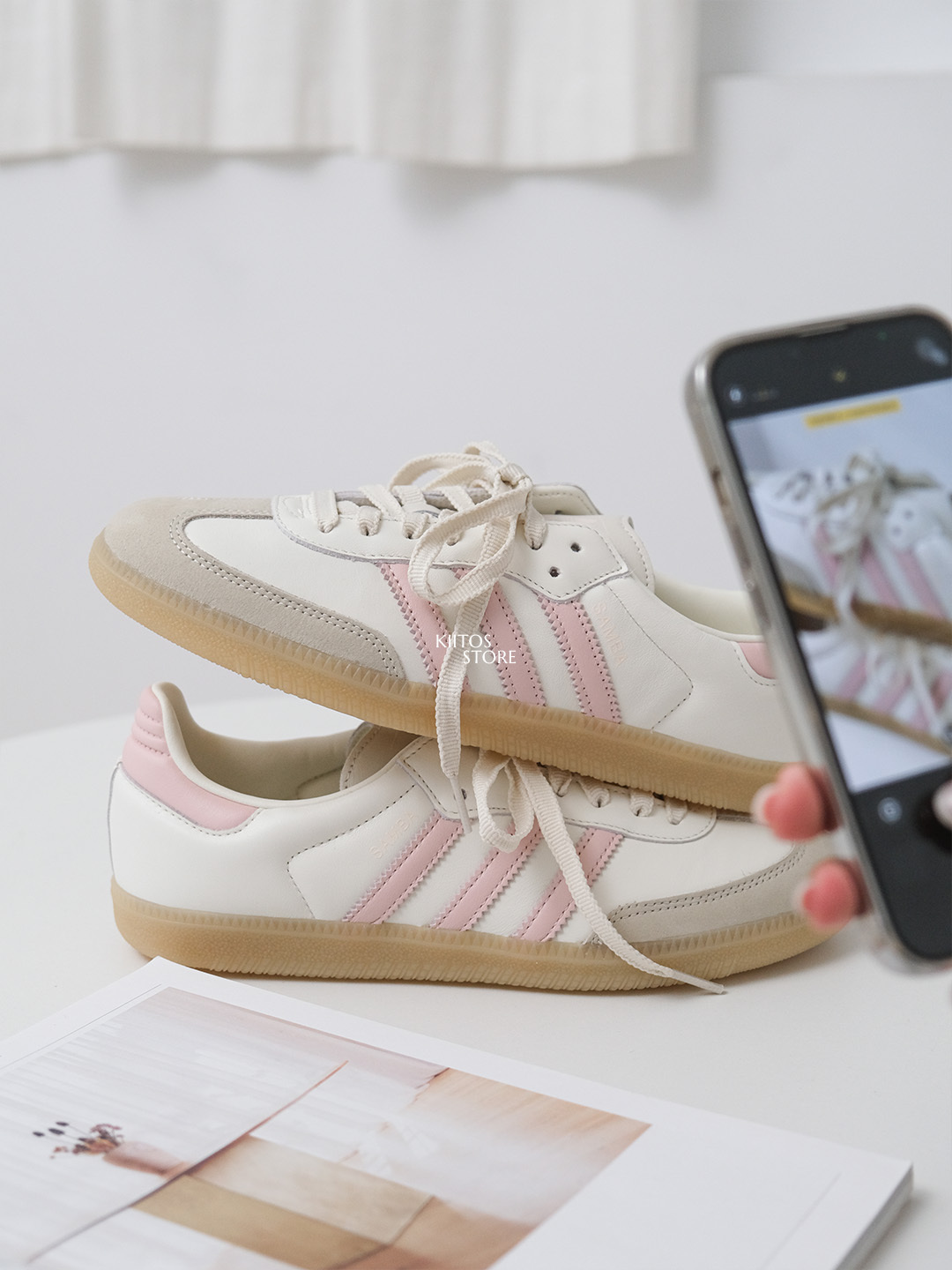 【預購】ADIDAS SAMBA OG 櫻花粉 奶油白 米灰 焦糖底 女鞋 IH9059