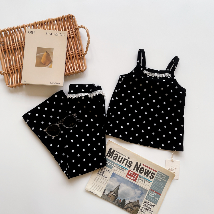 圓點點吊帶背心套裝
