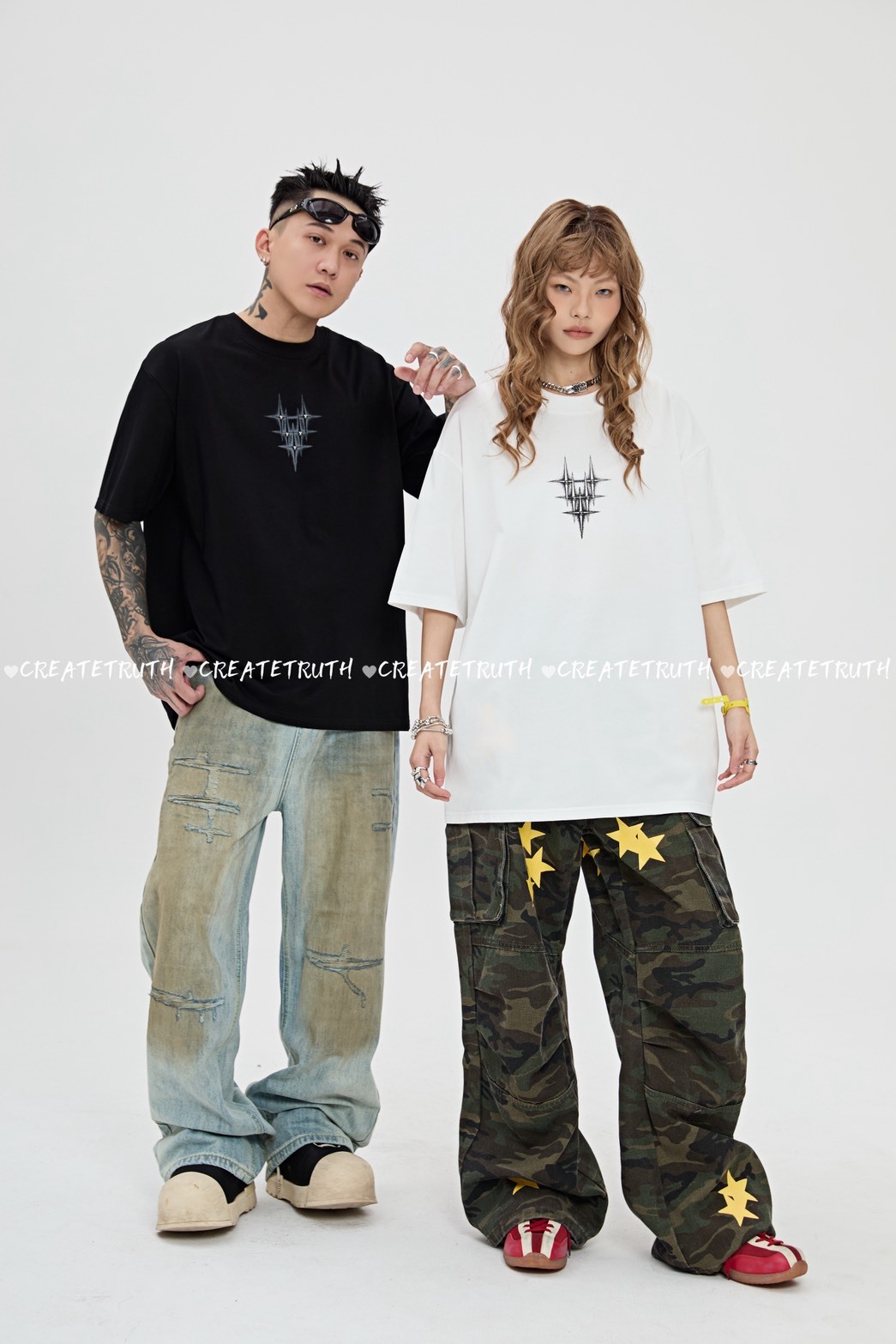 (GOAL) 立體十字鉚釘短T 1889