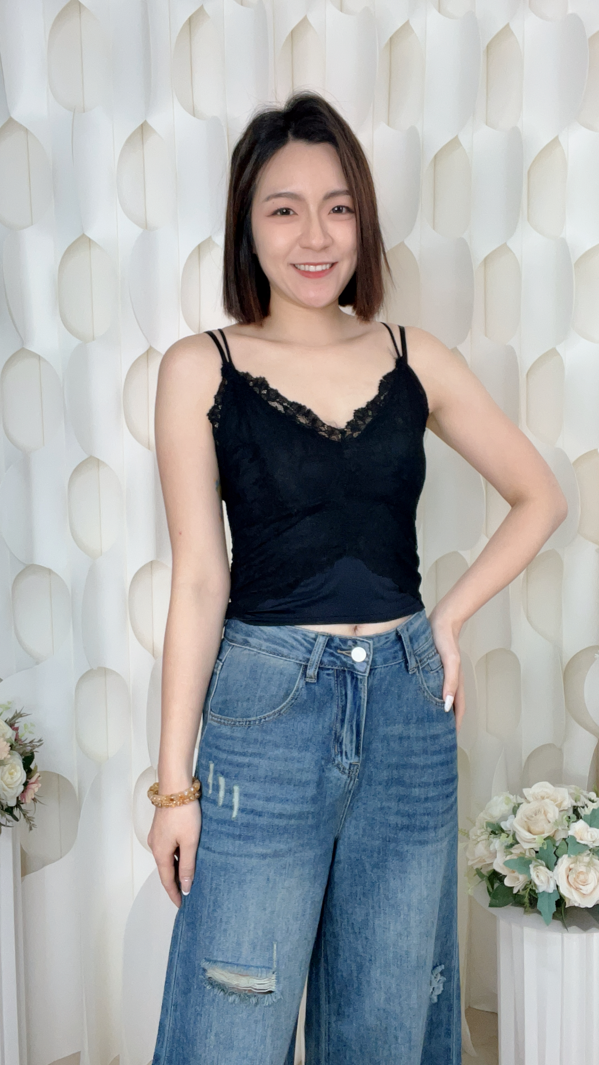 洗水軟牛仔料復古磨破工藝長褲(腰/ S:26/M:28/L:30 吋)1522#1704clo