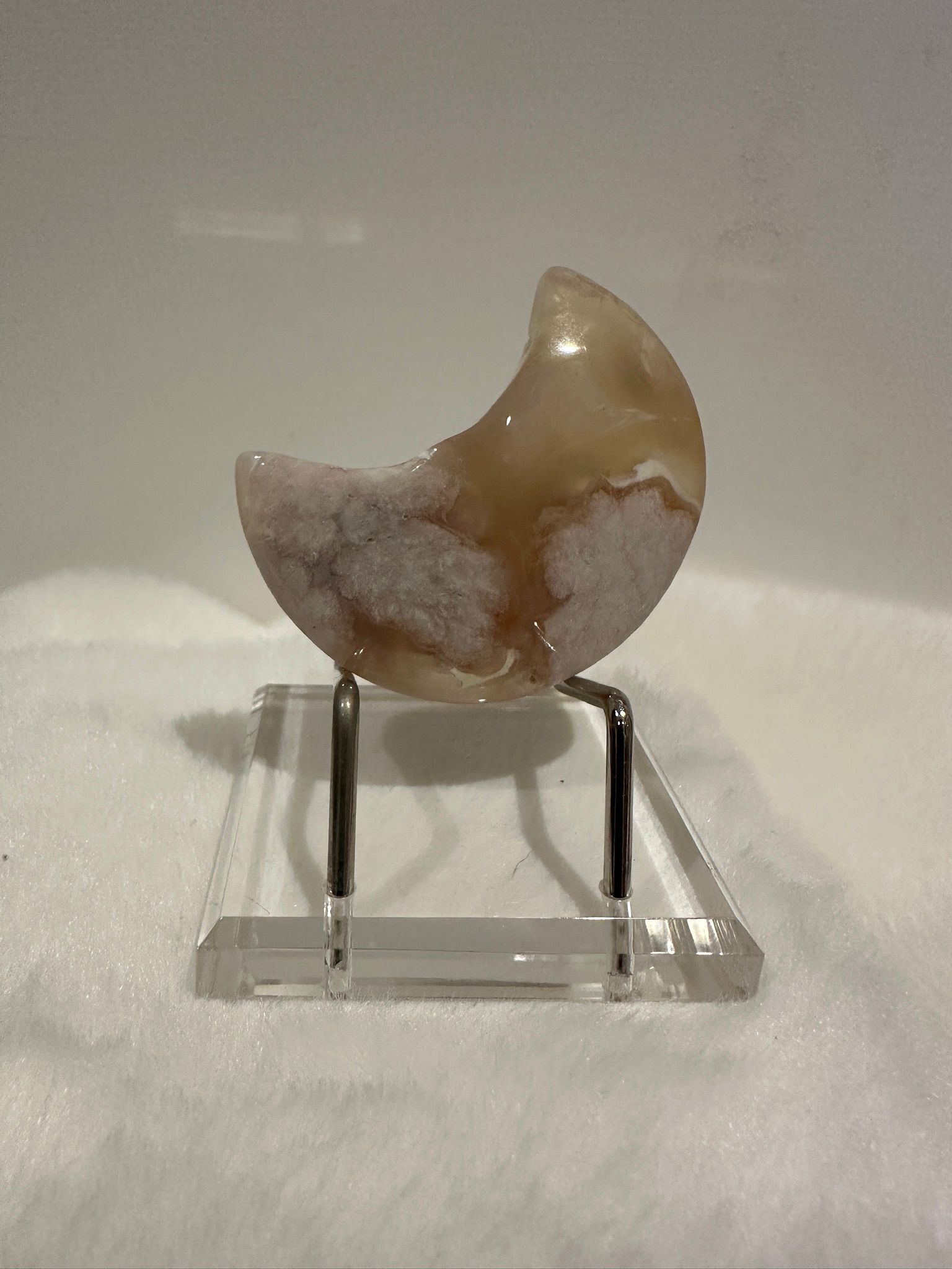 HKAG0417-037 櫻花瑪瑙月亮擺件 1 (A37)