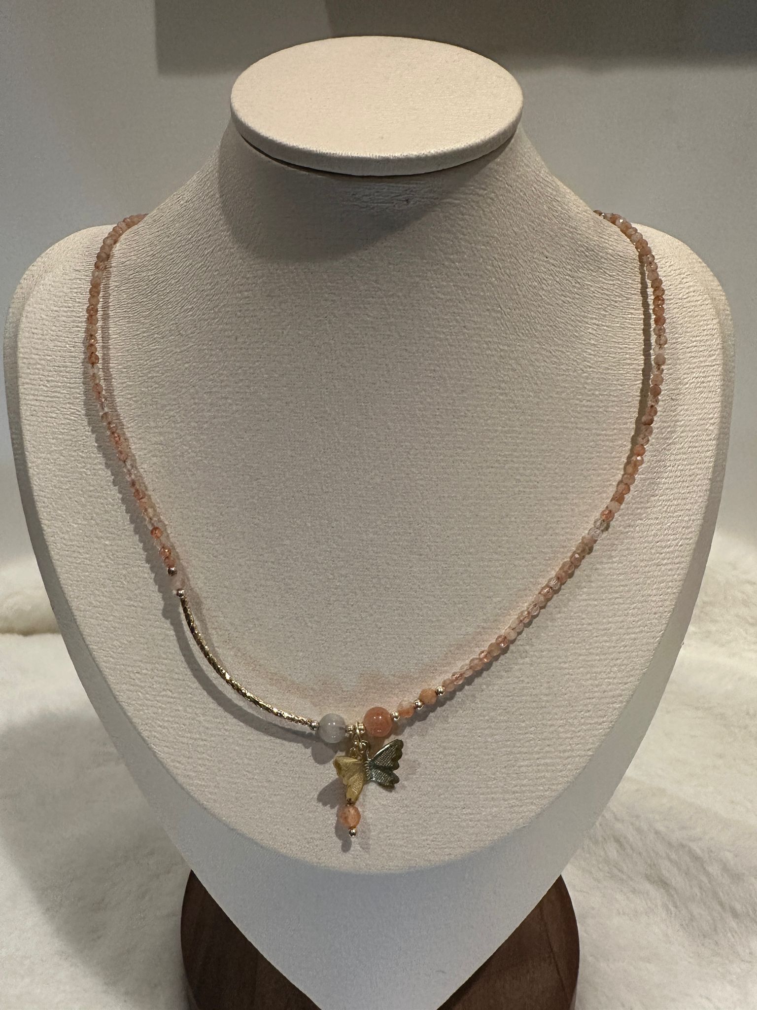 HKAG0417-122 金太陽 小米珠 設計款可調節頸鏈 2.2MM 58CM長 (可調節) (A122)