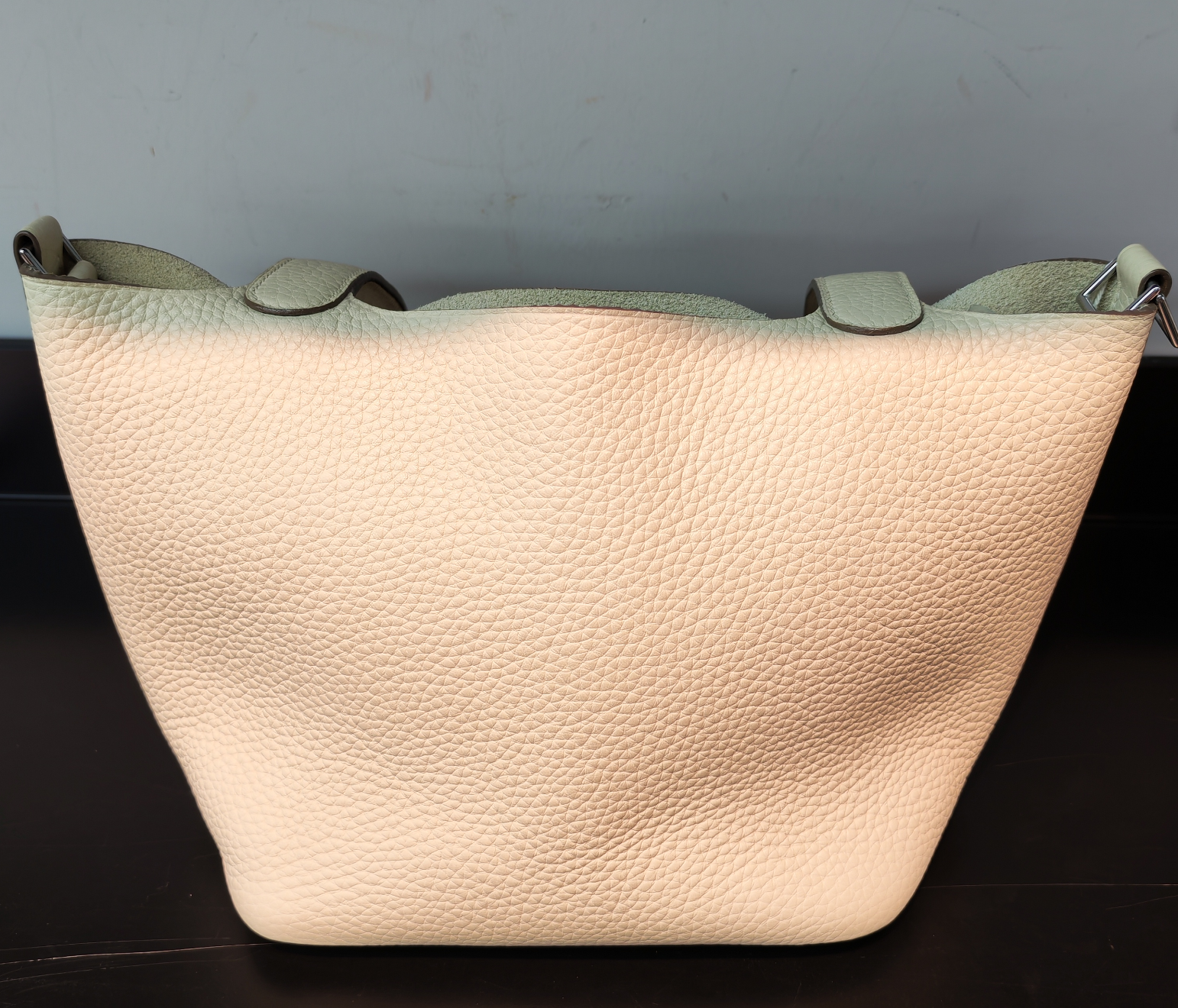 0417g49-GZday4-皮革-純手縫Tc皮菜籃子-奶昔白(A49)