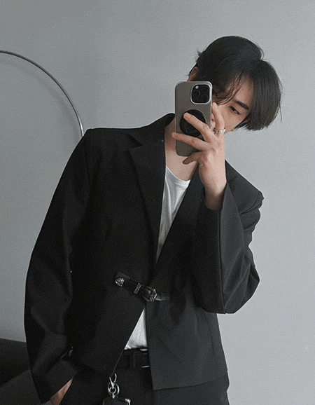 西部腰帶扣短版西裝外套