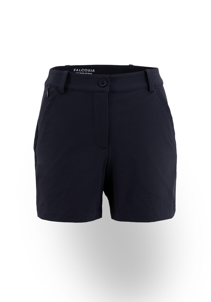 慵懶波光女短褲-深海藍