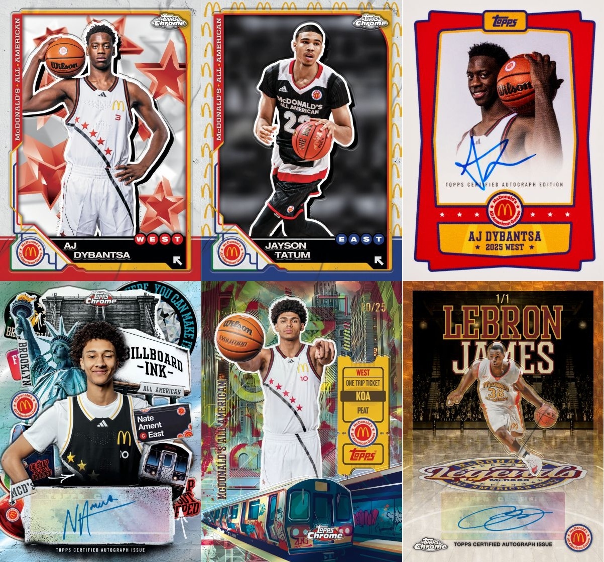 2025 Topps Chrome 麥當勞全美明星賽 Basketball Mega Box 球員卡 卡盒