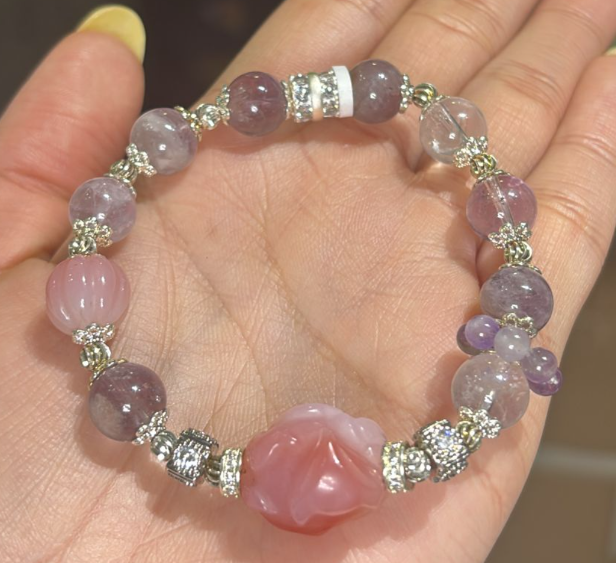 AB260417-D50-鹽源九尾狐紫幽靈手串(預計6月中到貨)(只限尖沙咀門市自取不包郵)（包證書）