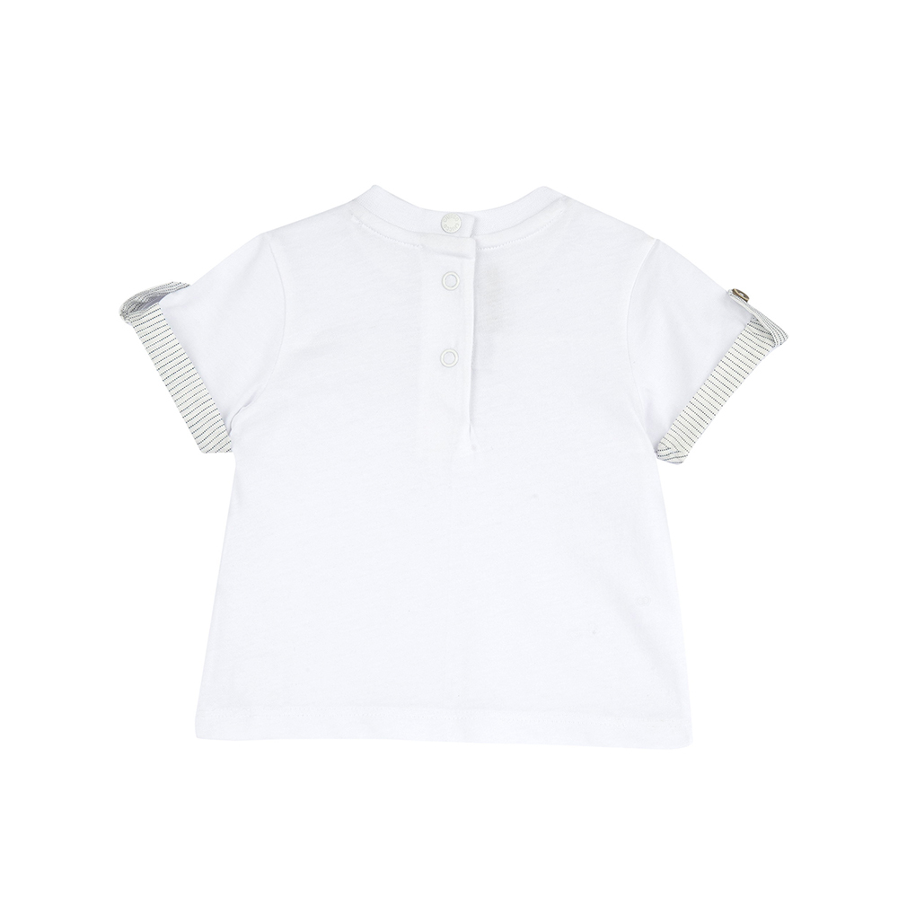 沙漠之旅-條紋反折短袖上衣