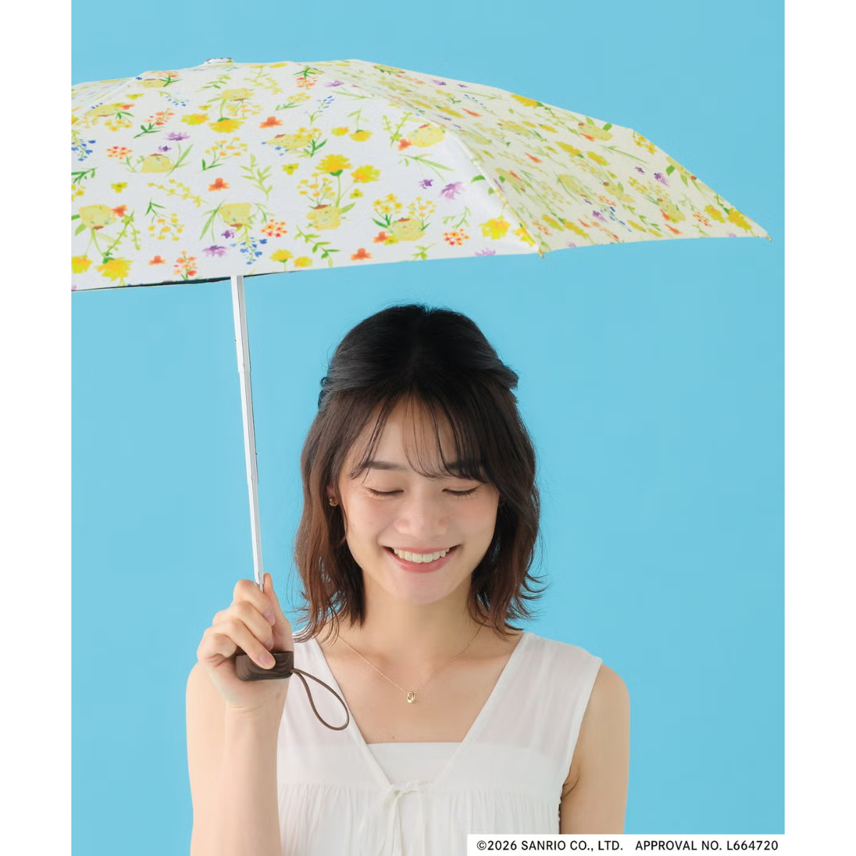 26082-PN Sanrio 布甸狗 × WPC 晴雨兼用縮骨遮 迷你型 #JP-WPC26