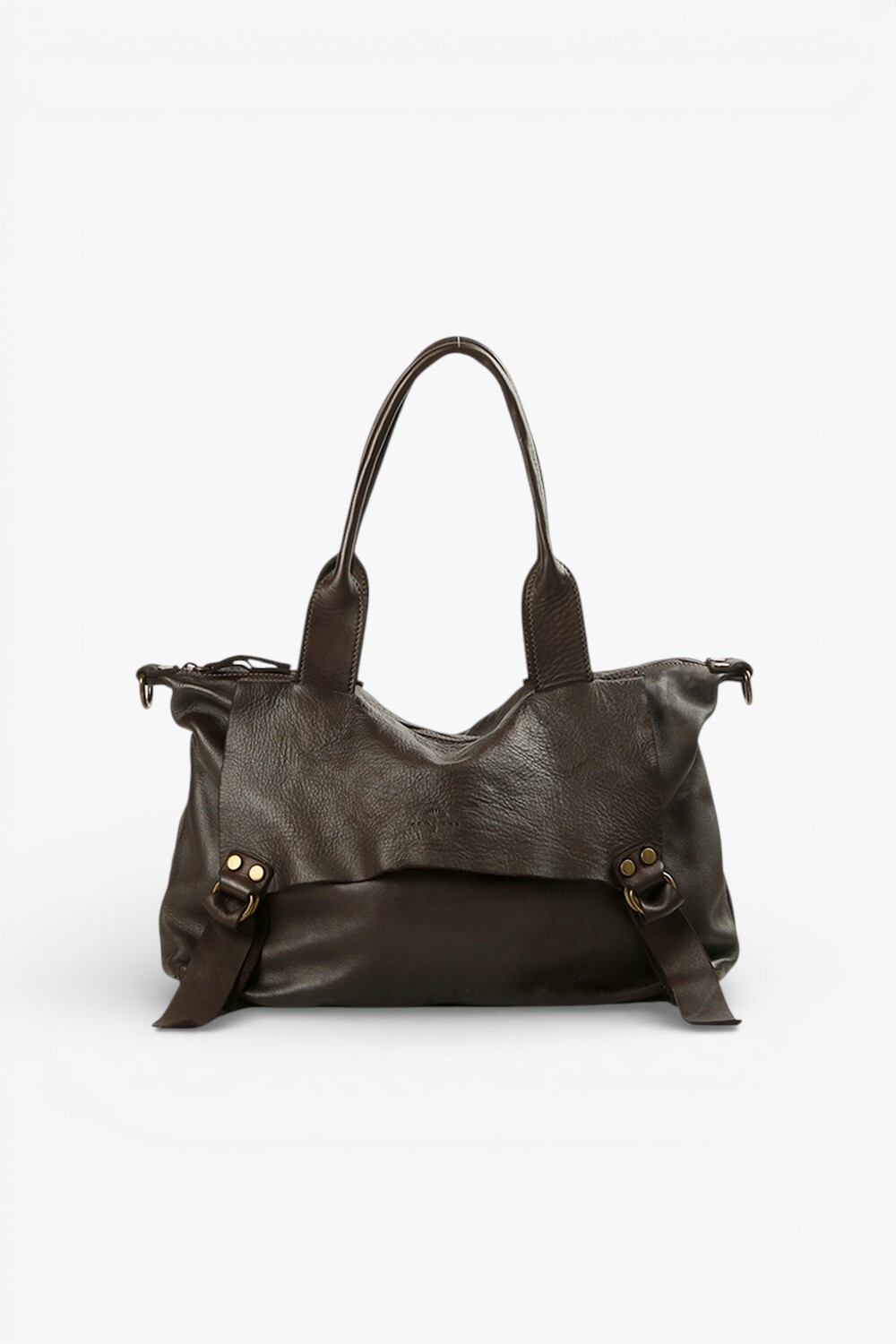 Ufficio 鞣革郵差包 深咖