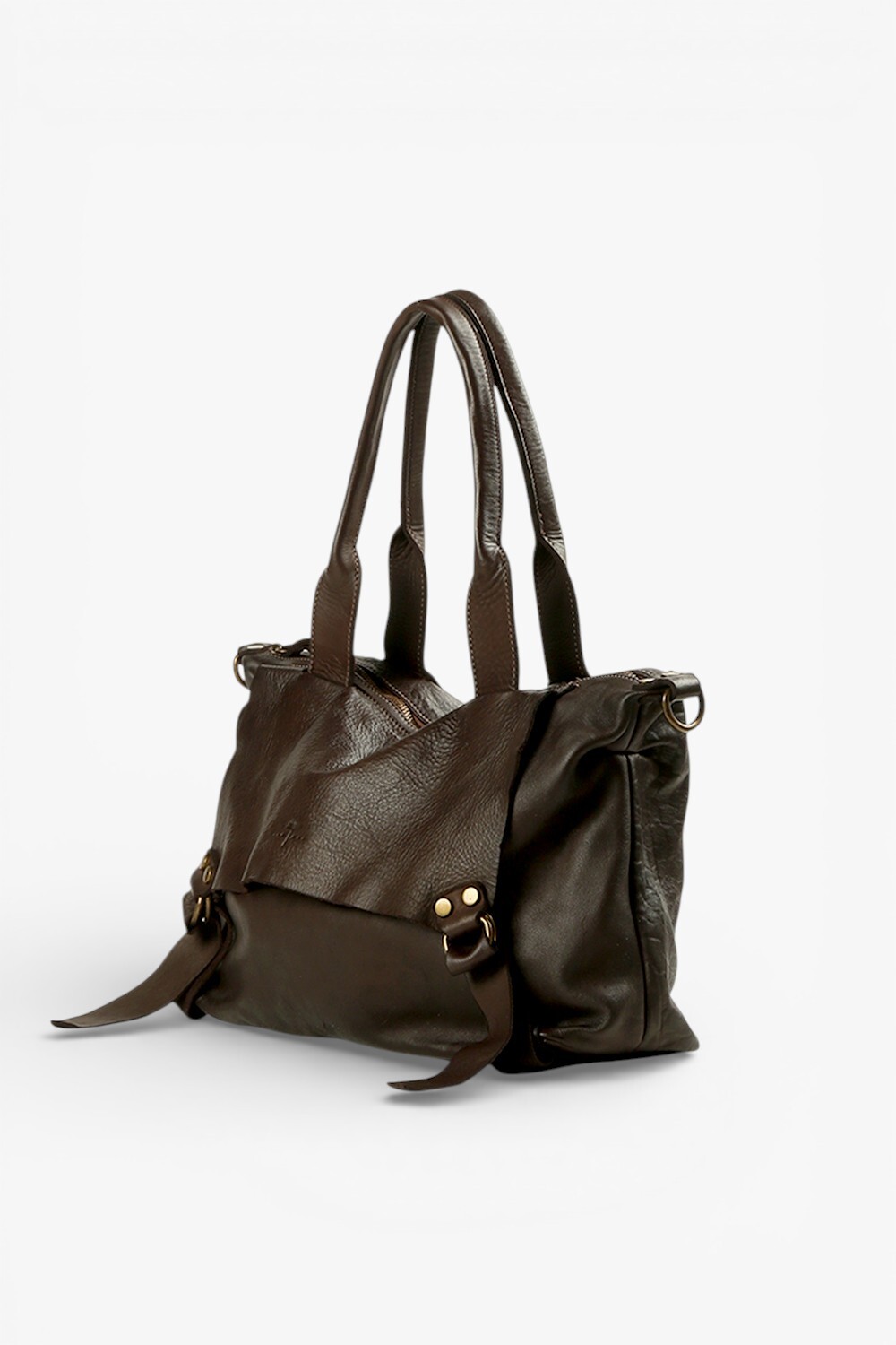 Ufficio 鞣革郵差包 深咖