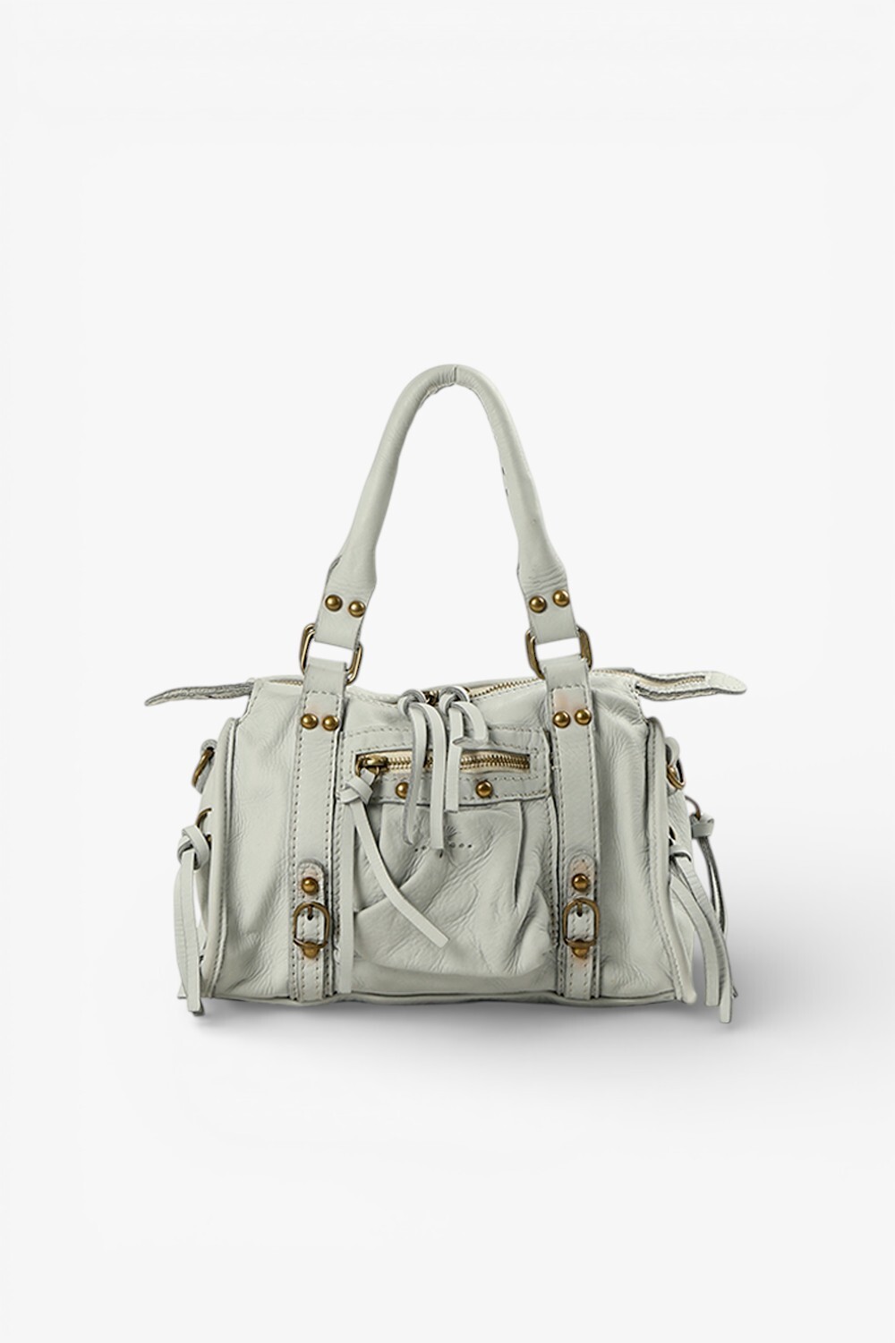 Novo 鞣革平面小包 灰藍